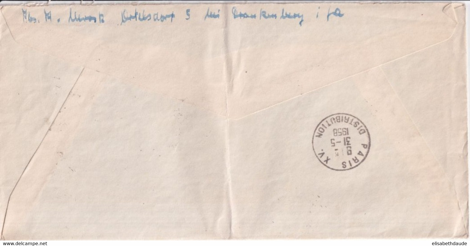 1958 - DDR - SERIE COMPLETE POSTE AERIENNE ! Sur ENVELOPPE RECOMMANDEE De FRANKENBERG => PARIS - Luftpost