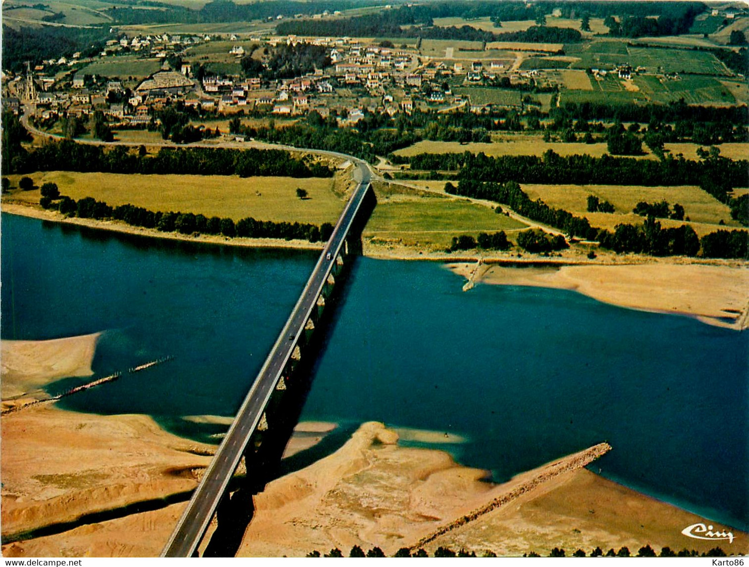 Oudon * Vue Panoramique Aérienne * Le Nouveau Pont Sur La Loire - Oudon