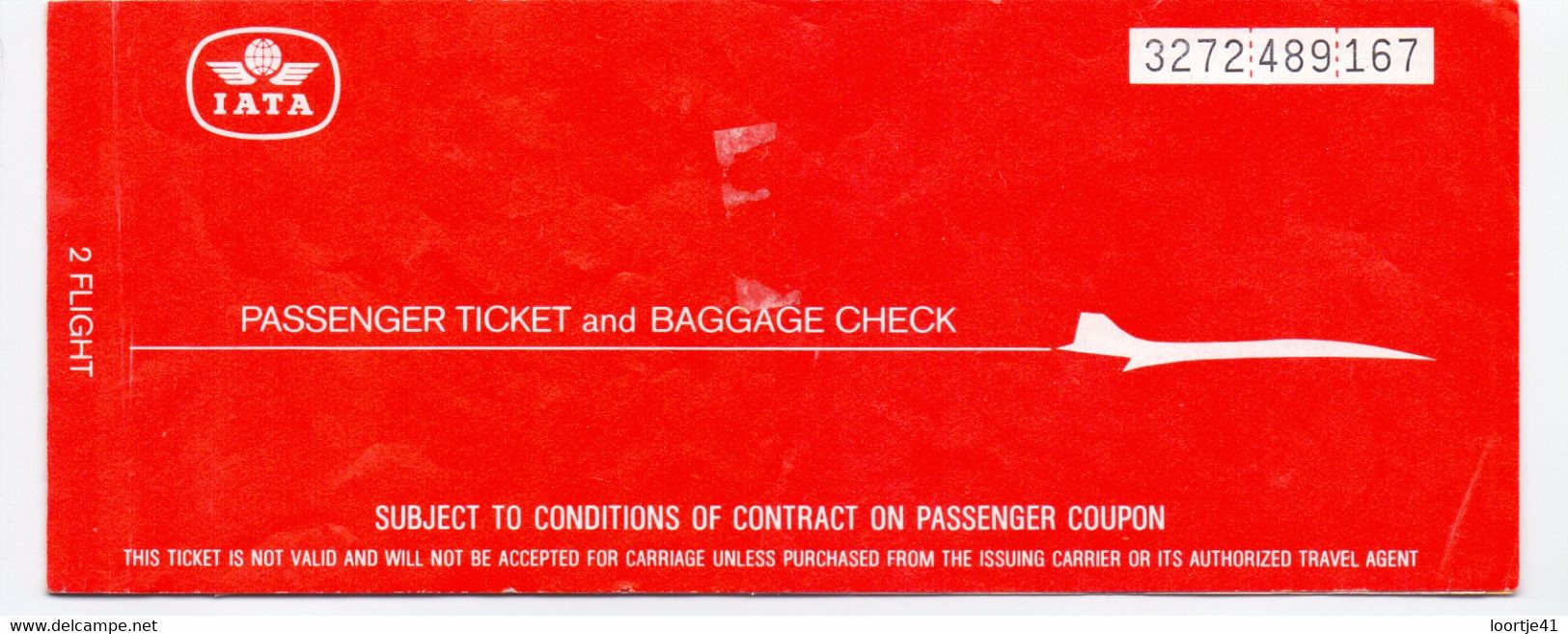 Ticket Luchtvaart Airplane - IATA  Flight 1982 - Biglietti