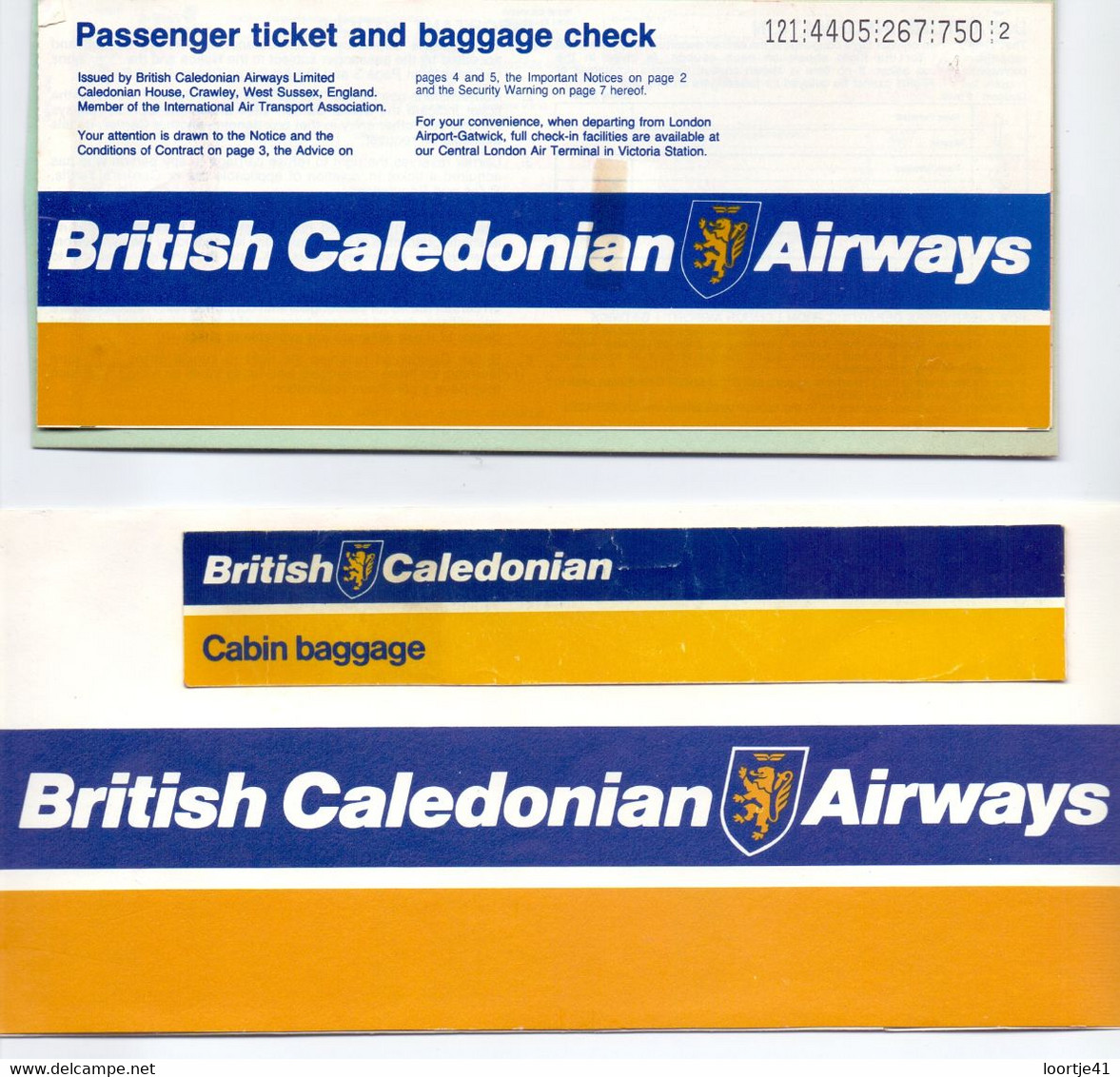 Ticket Luchtvaart Airplane - British Caledonian Airways - Tickets