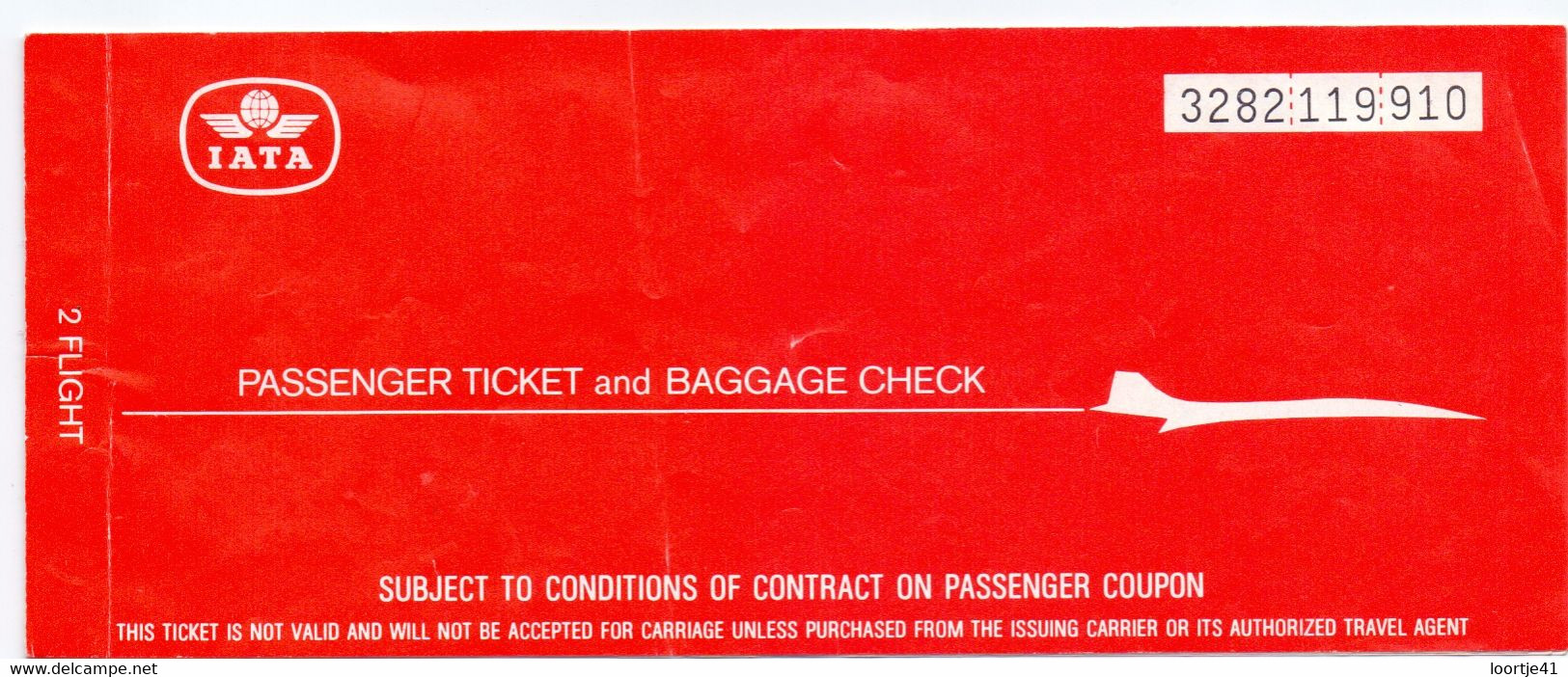 Ticket Luchtvaart Airplane - IATA - 1984 - Biglietti