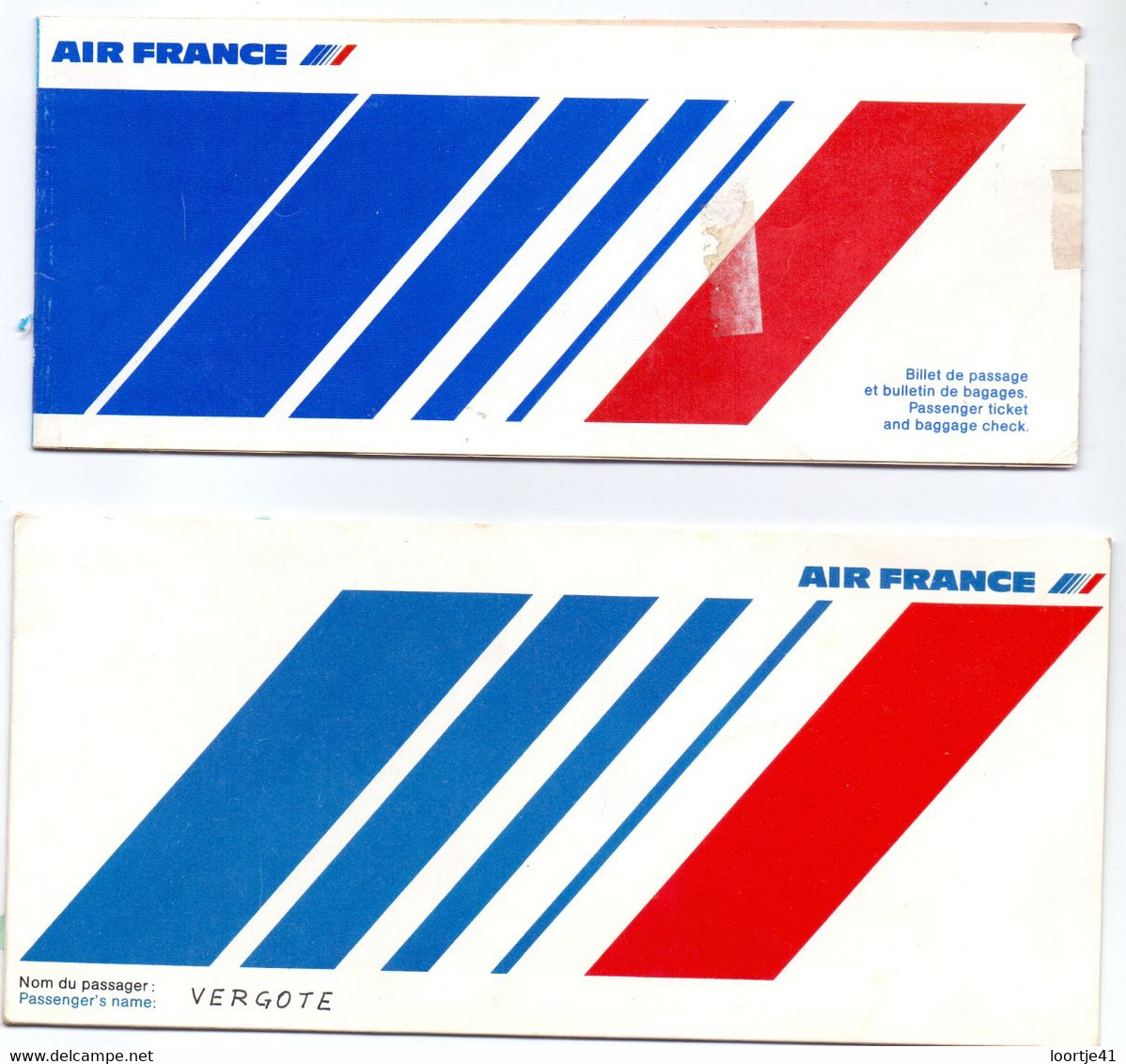 Ticket Luchtvaart Airplane - Air France - - Biglietti