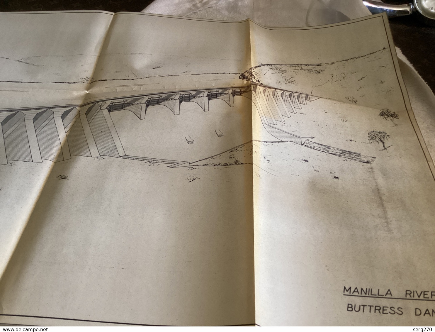 Plan Topographique Dessin  Du Barrage Manille Dam S Dam Site  Australia 1969  MANILLA RIVER DAM - Opere Pubbliche