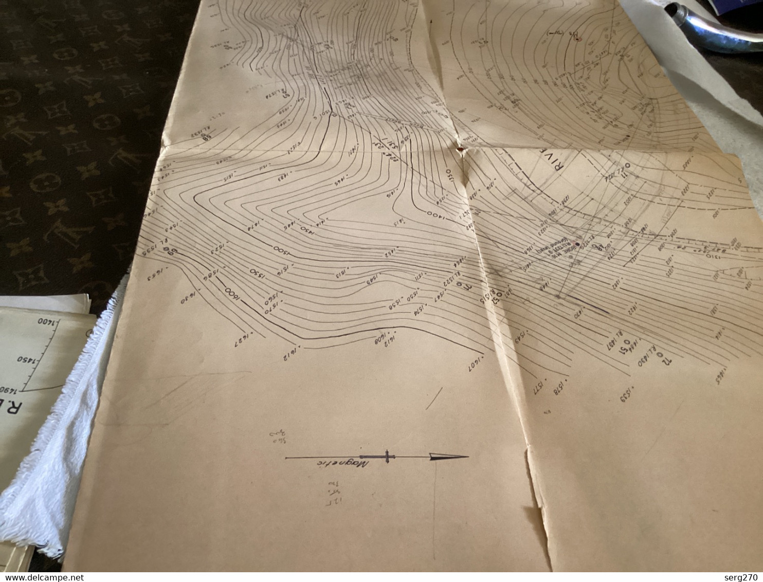 Plan Topographique Dessin  Du Barrage Manille Dam S Dam Site  Australia 1969  MANILLA RIVER DAM - Travaux Publics