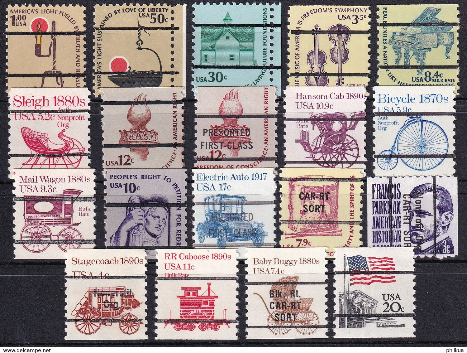 USA Lot Rollenmarken Mit Vorentwertung - Postfrisch/**/MNH - Francobolli In Bobina