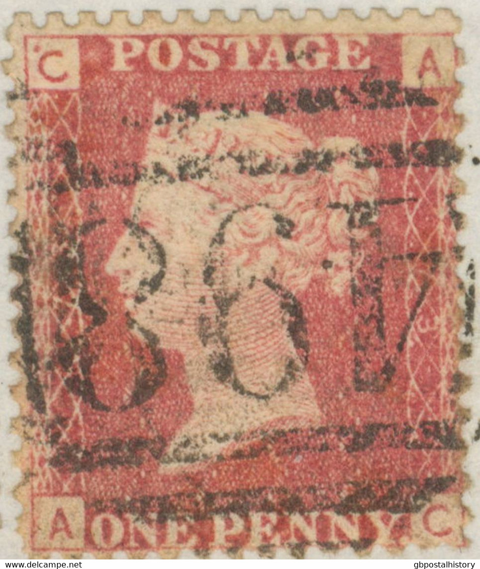 GB 1868, QV 6d Pl.6 (JK, Faults) Together With LE 1d Pl.73 (AC, VARIETY: Red Dot Above Left Letter C, R!)  On VF Cover - Storia Postale