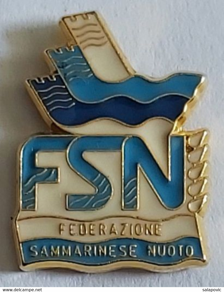 Federazione Sammarinese Nuoto San Marino Swimming Federation Association Union PIN A8/10 - Schwimmen