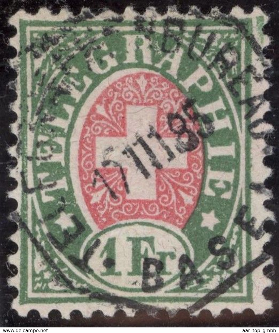 Schweiz Telegraphen-Marken Zu#17 Vollstempel 1885-03-17 Basel - Telegraafzegels