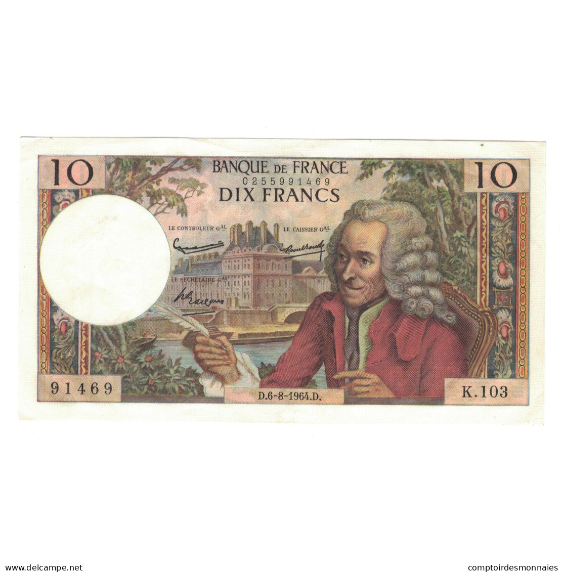 France, 10 Francs, Voltaire, 1964, K.103, TTB+, Fayette:62.10, KM:147a - 10 F 1963-1973 ''Voltaire''