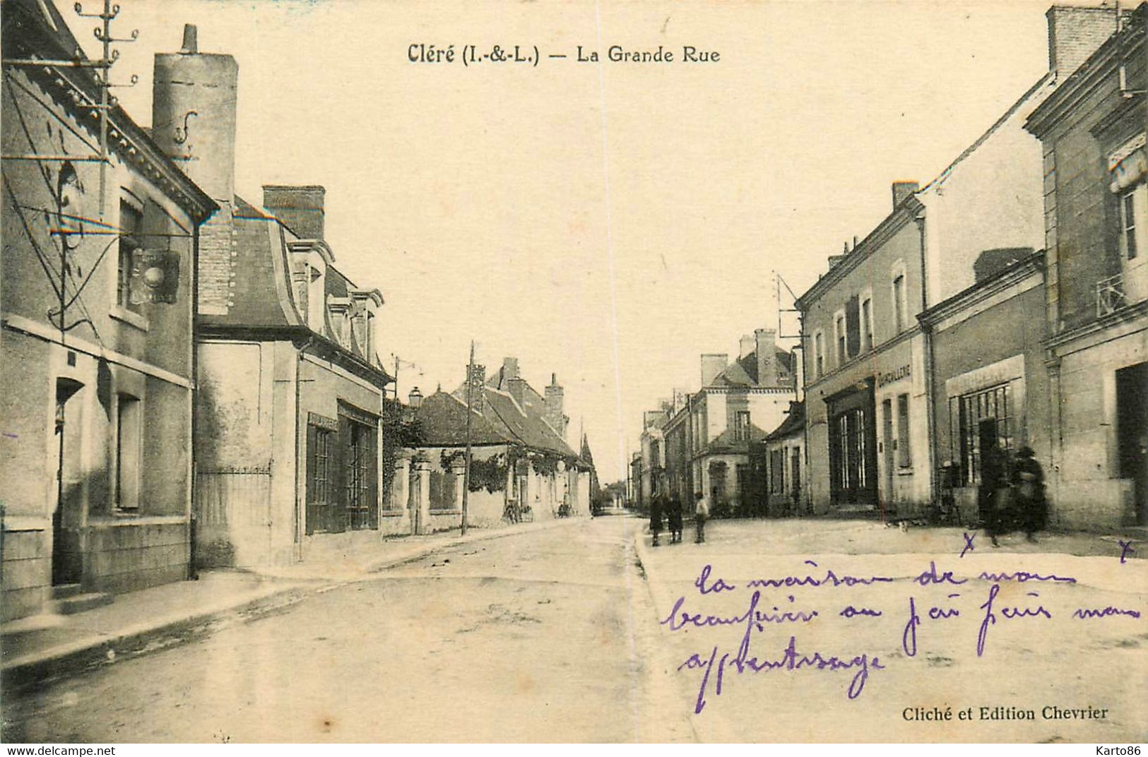 Cléré * La Grande Rue Du Village * Quincaillerie * Commerces Magasins - Cléré-les-Pins