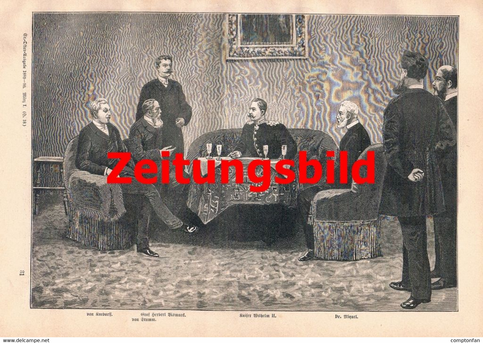 A102 1131 Richard Knötel Fürst Bismarck Artikel / Bilder 1889 !! - Política Contemporánea