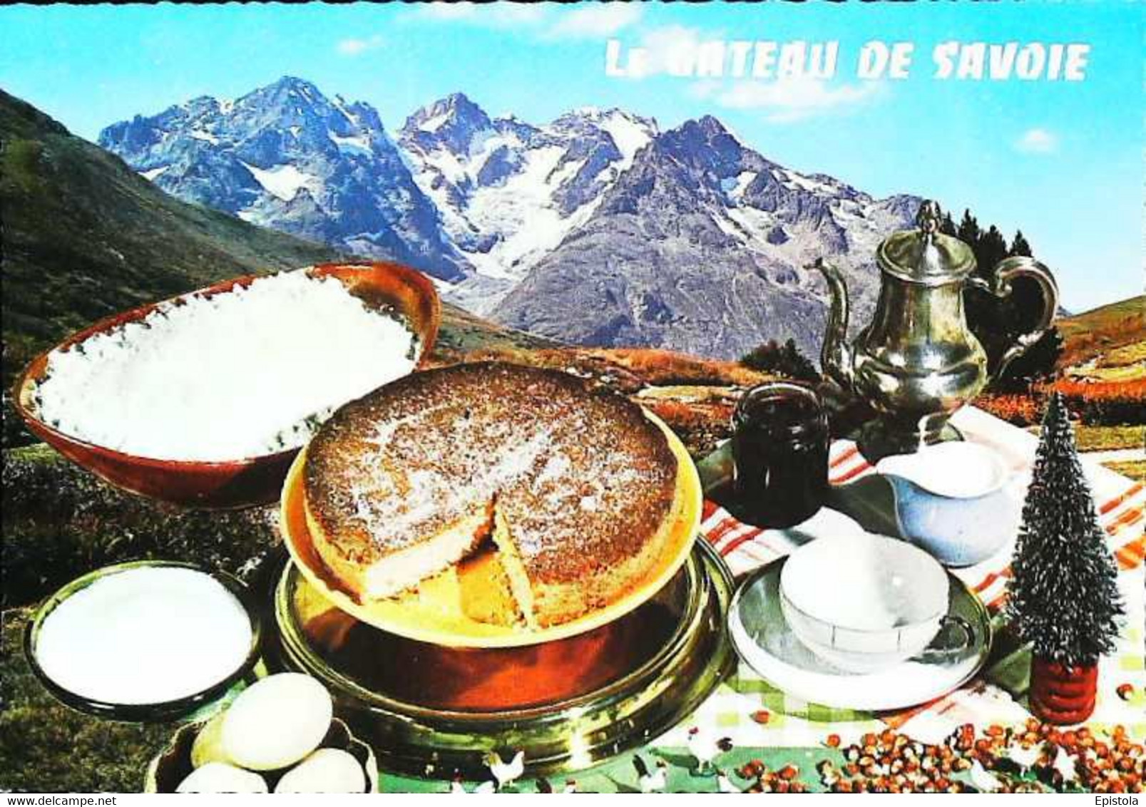 ►  CPSM Recette  Le Gâteau De Savoie Théire - Recettes (cuisine)