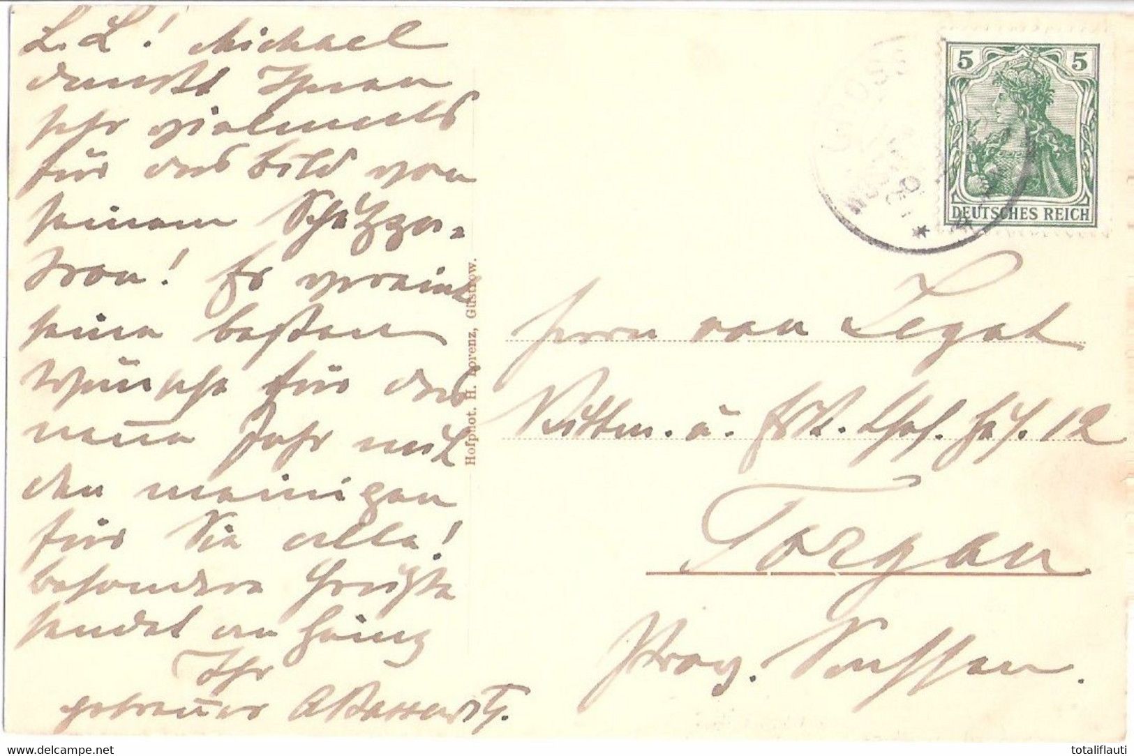 PREBBEREDE Schloß Bei Groß Wüstenfelde Amt Teterow Autograf Adel 29.12.1910 Gelaufen - Teterow