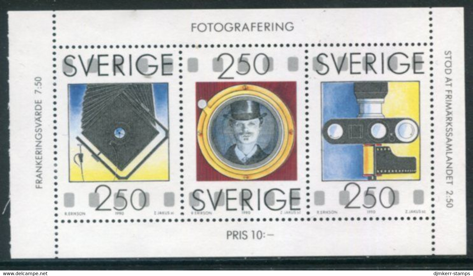 SWEDEN 1990 Photography Sesquicentenary MNH / **.   Michel 1630-32 - Nuovi