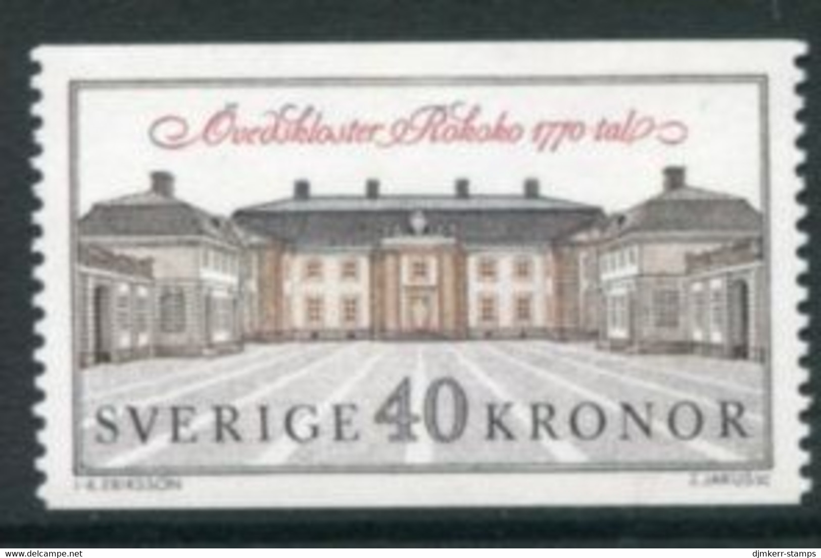 SWEDEN 1990 Definitive: Övedskloster Castle 40 Kr.  MNH / **.   Michel 1629 - Unused Stamps