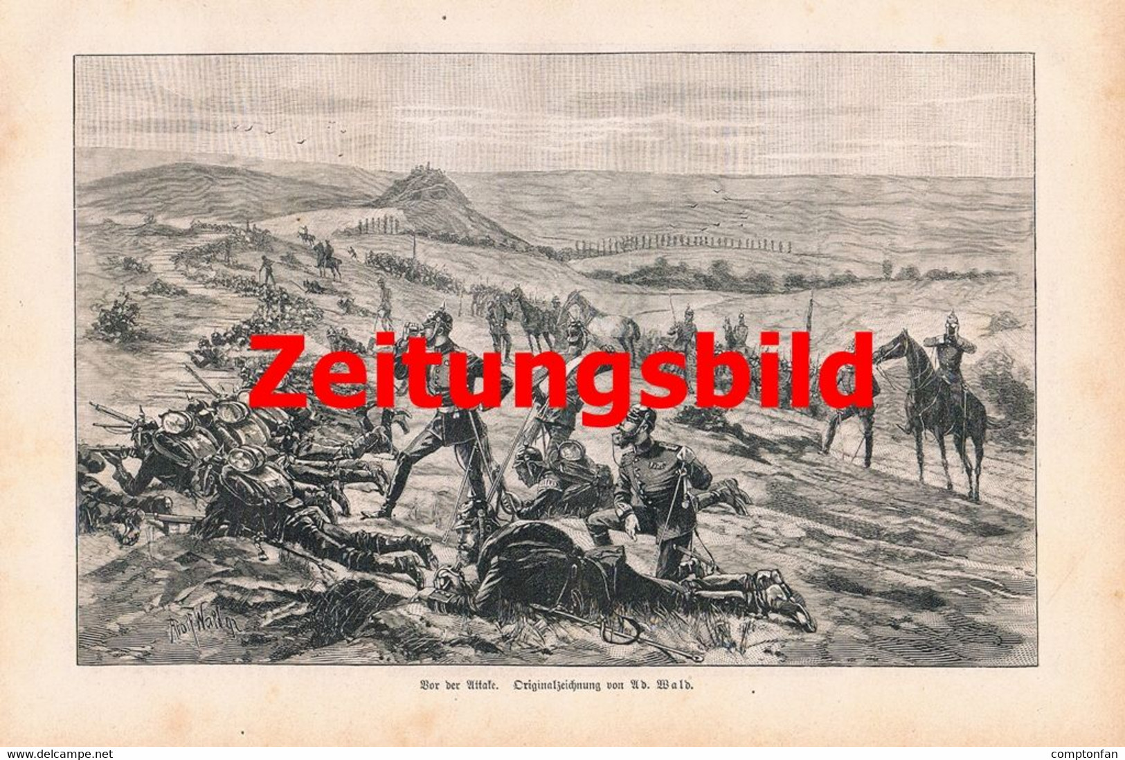 A102 1146 Wald-Zedtwitz Fröhlicher Krieg Manöver Soldatenleben Artikel / Bilder 1893 !! - Militär & Polizei