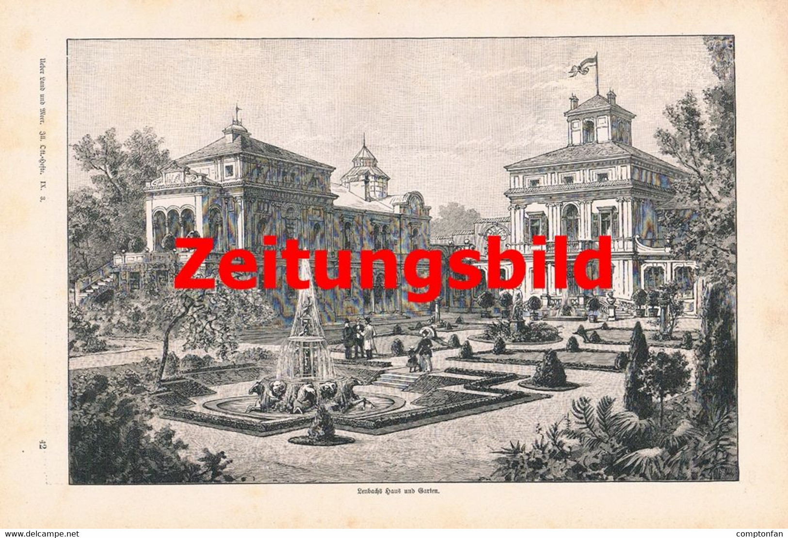 A102 1148 München Künstler Lenbachhaus Kaulbach Defregger Artikel / Bilder 1892 !! - Autres & Non Classés