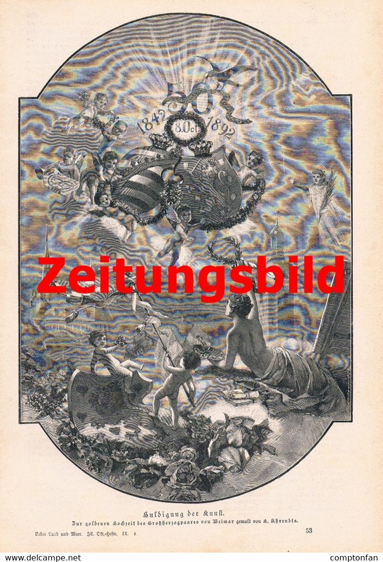 A102 1148 München Künstler Lenbachhaus Kaulbach Defregger Artikel / Bilder 1892 !! - Altri & Non Classificati