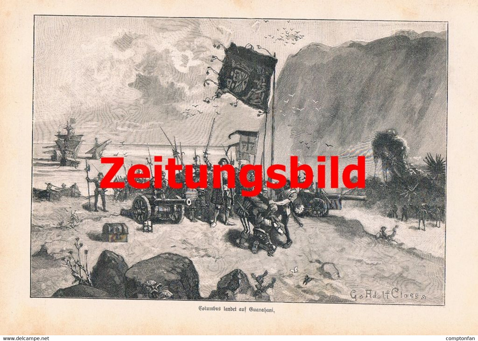 A102 1149 Lortzing Columbus Entdeckung Amerika Artikel / Bilder 1892 !! - Andere & Zonder Classificatie