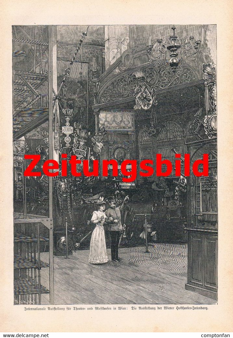 A102 1154 Wien Ausstellung Theater Und Musik Hoftheater Artikel / Bilder 1892 !! - Theatre & Dance