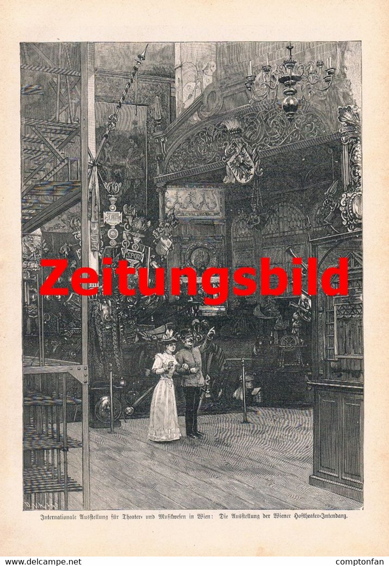 A102 1154 Wien Ausstellung Theater Und Musik Hoftheater Artikel / Bilder 1892 !! - Teatro E Danza