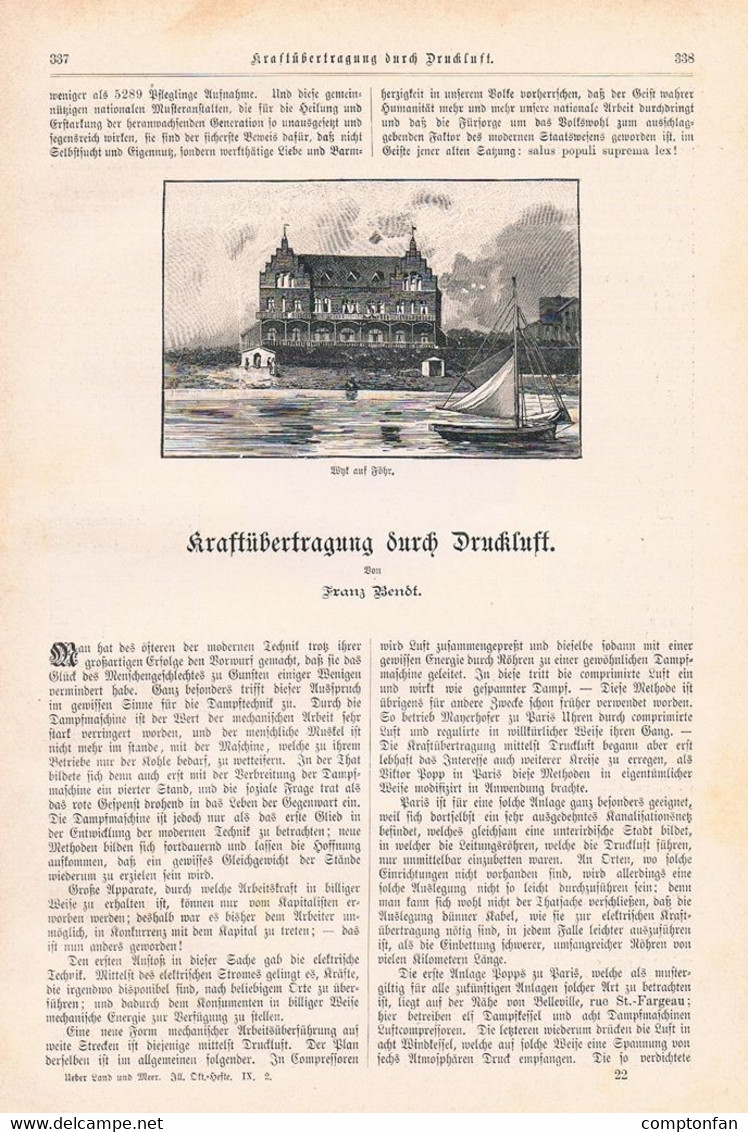 A102 1155 Kinderheilstätten Müritz Norderney Zoppot Artikel / Bilder 1892 !! - Autres & Non Classés