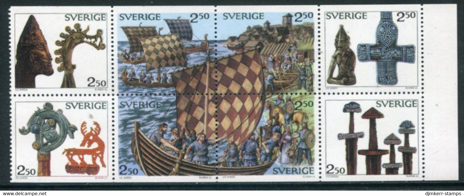 SWEDEN 1990 The Viking Age MNH / **.   Michel 1592-99 - Ungebraucht