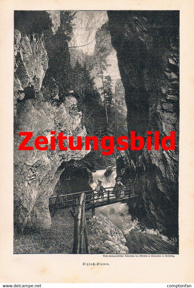 A102 1158 Pongau Lichtensteinklamm Kitzlochklamm Pinzgau Artikel / Bilder 1892 !! - Autres & Non Classés