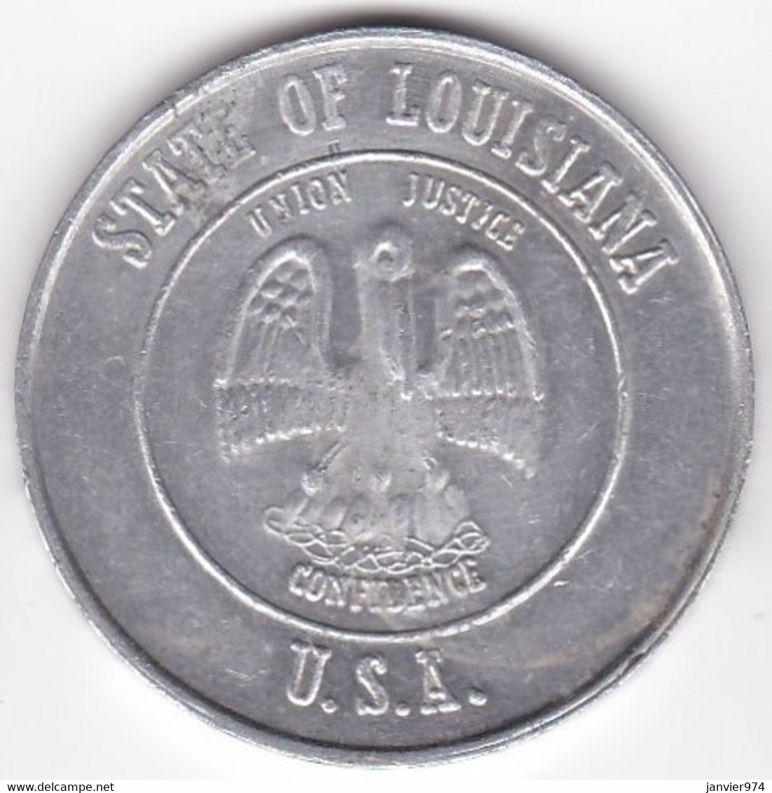 Etats Unis Jeton State Louisiana USA Insurance Delegation July 1971, En Aluminium - Firmen