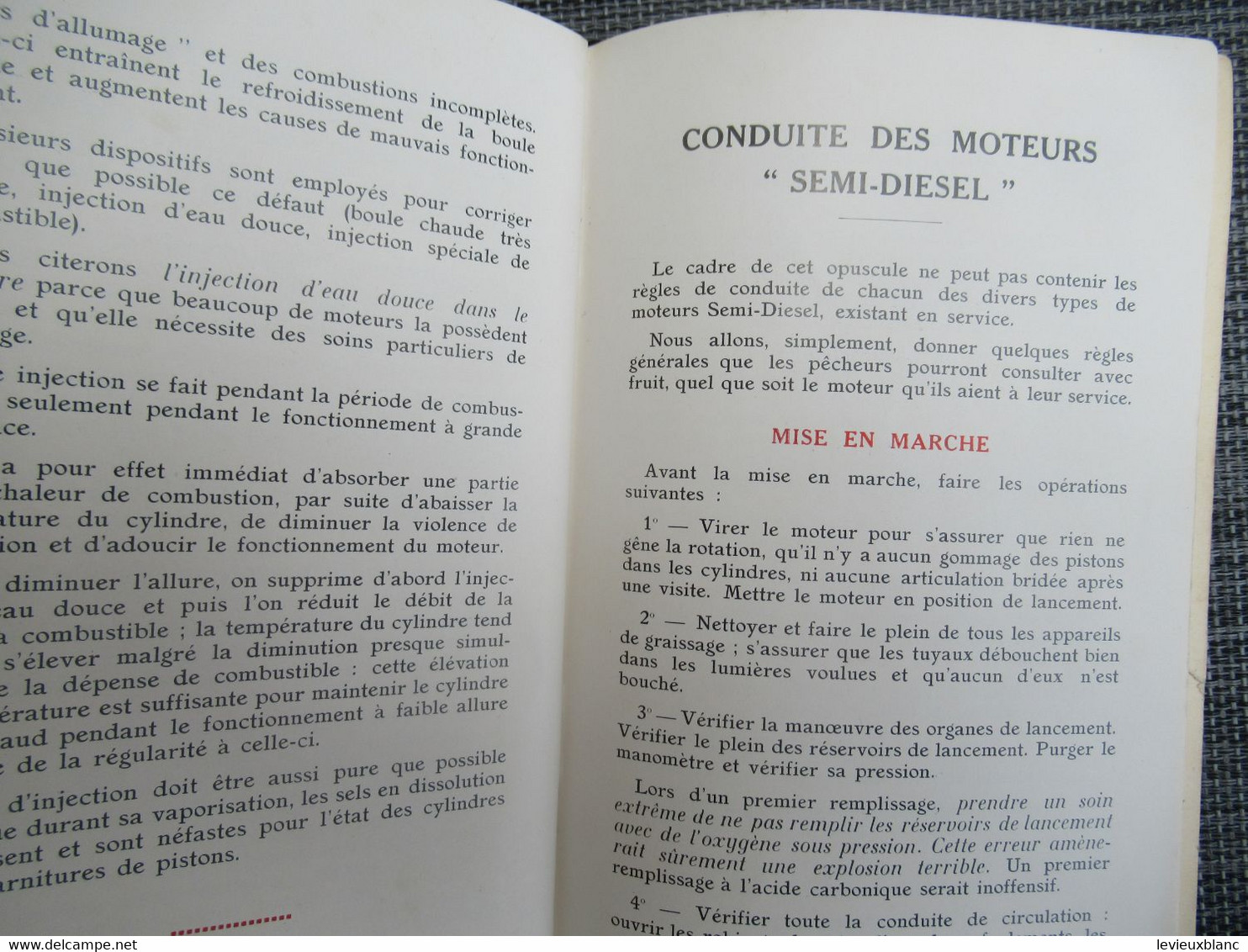 Guide de Graissage  MOTEURS SEMI-DIESEL MARINS/Vacuum Oil Company/ Paris/GARGOYLE/Vers 1925-1930       MAR108