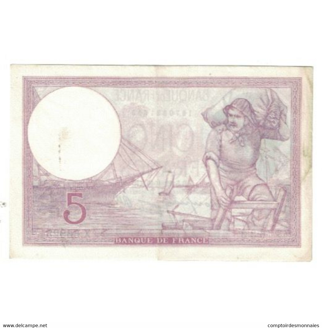 France, 5 Francs, Violet, 1940, X.66825 633, TTB, Fayette:4.16, KM:83 - 5 F 1917-1940 ''Violet''