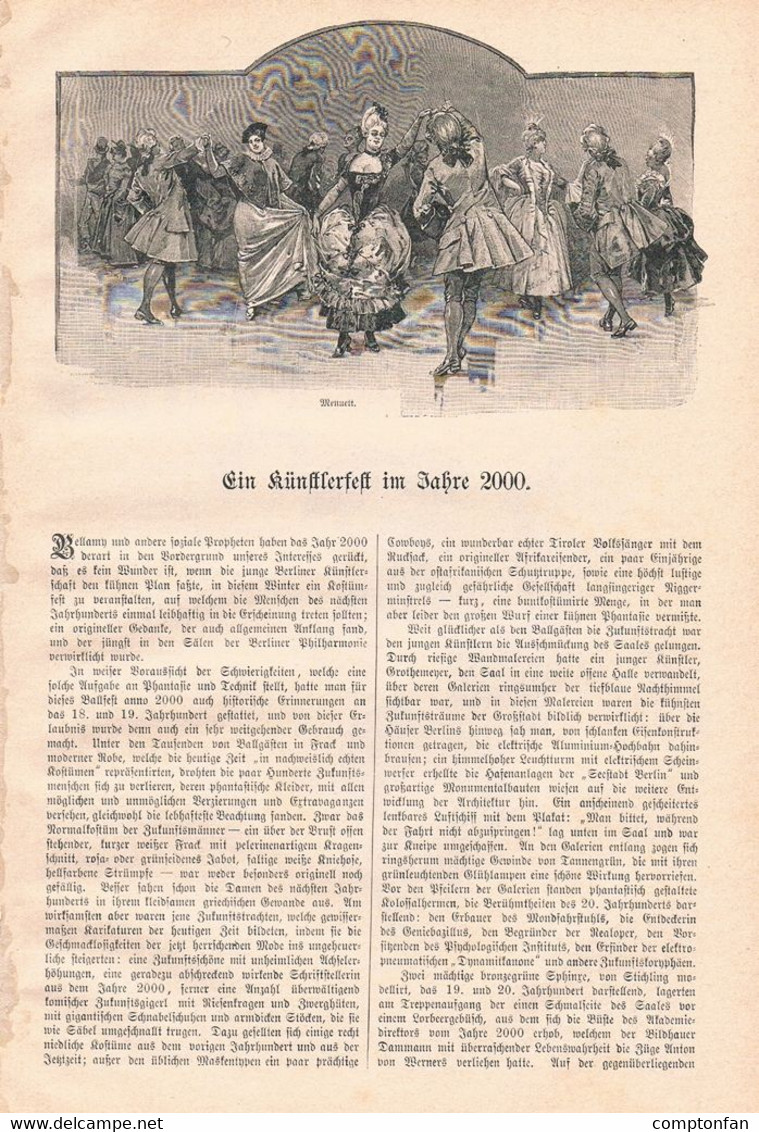 A102 1180 Charles Vetter Berlin Künstler Künstlerfest Artikel / Bilder 1892 !! - Other & Unclassified