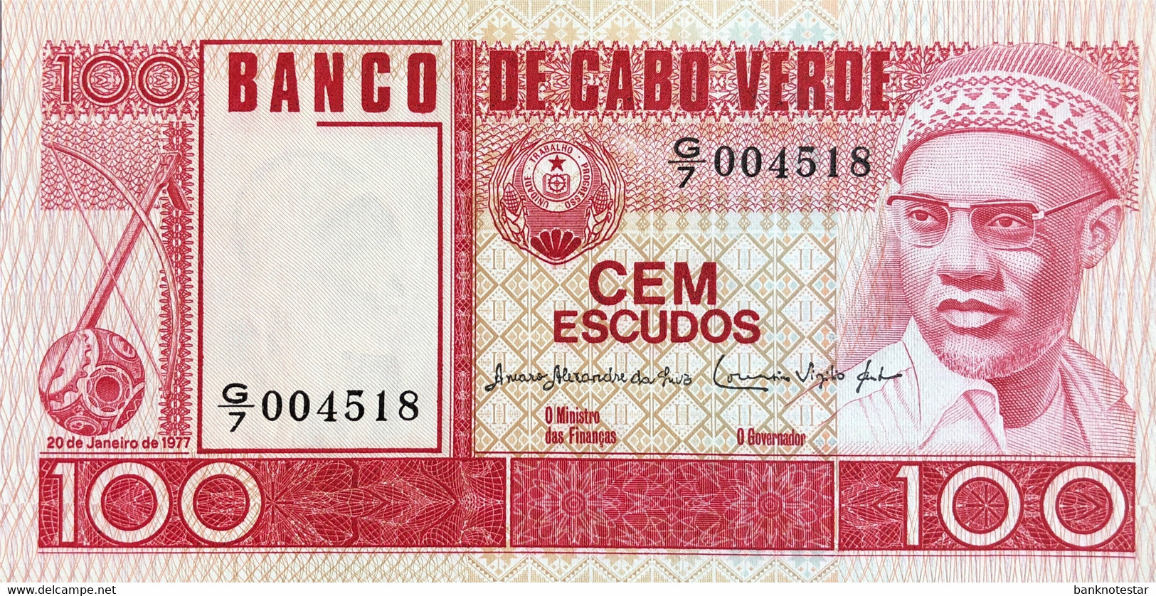 Cape Verde 100 Escudos, P-54 (20.1.1977) - UNC - Capo Verde