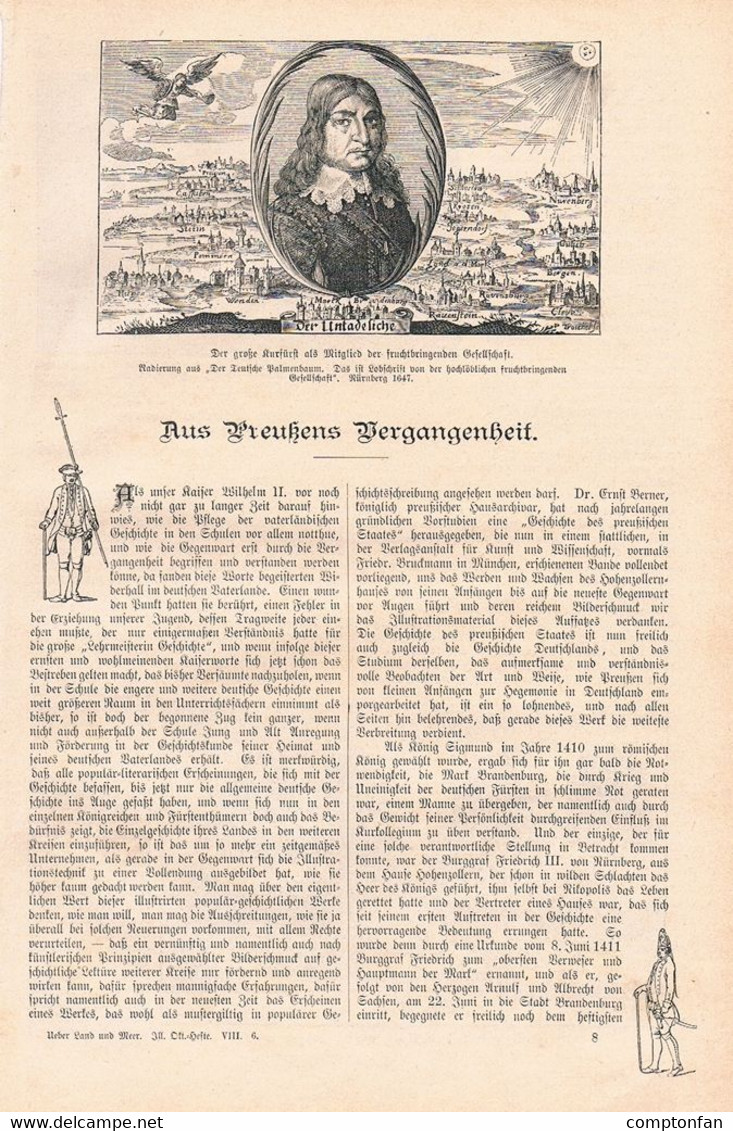 A102 1186 Preußen Vergangenheit Pommern Polen Litauen Artikel / Bilder 1892 !! - Hedendaagse Politiek