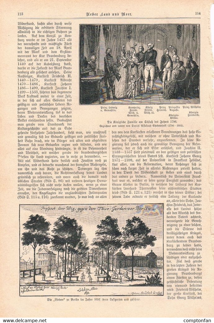 A102 1186 Preußen Vergangenheit Pommern Polen Litauen Artikel / Bilder 1892 !! - Politique Contemporaine