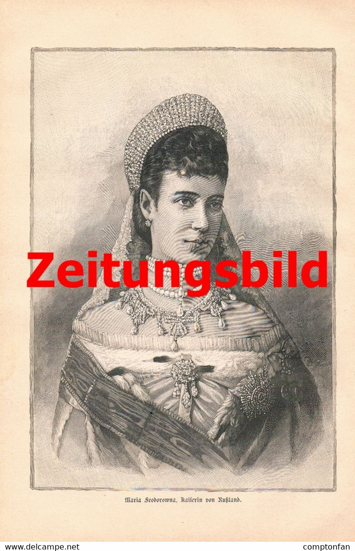A102 1190 Kaiser Alexander Und Kaiserin Von Russland Artikel / Bilder 1888 !! - Política Contemporánea