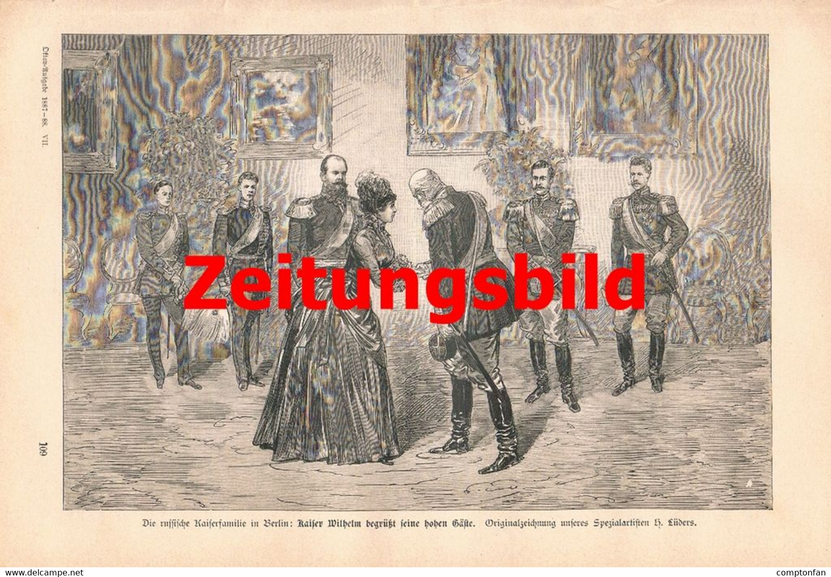 A102 1190 Kaiser Alexander Und Kaiserin Von Russland Artikel / Bilder 1888 !! - Contemporary Politics