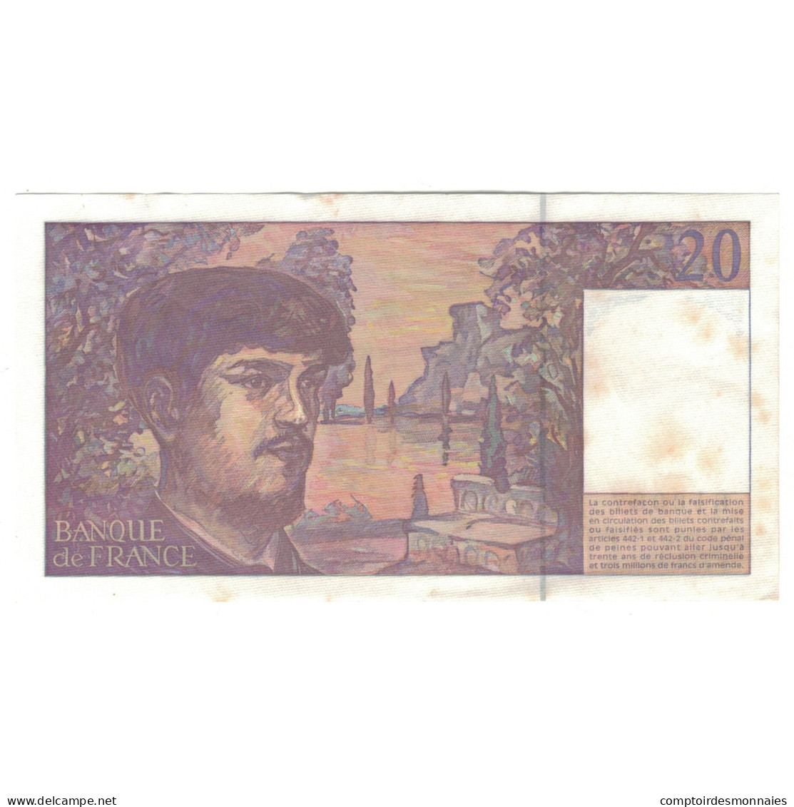 France, 20 Francs, Debussy, 1997, U.056, SUP, Fayette:66ter.2, KM:151i - 20 F 1980-1997 ''Debussy''