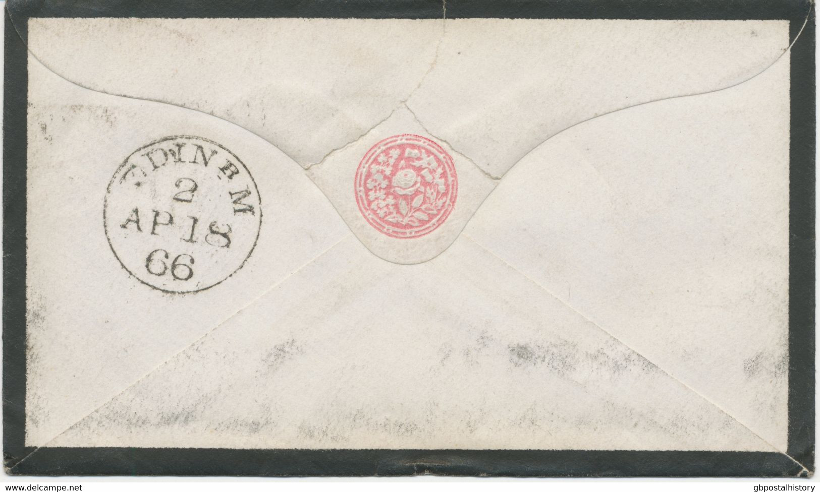 GB „53 / BATH“ Duplex Postmark On Superb Rare QV 1d Pink Stamped To Order Postal Stationery Envelope (size B, Dated 20 1 - Brieven En Documenten