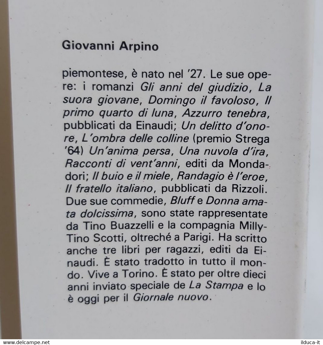 I106571 Giovanni Arpino - Il Fratello Italiano - Rizzoli 1980 - Novelle, Racconti