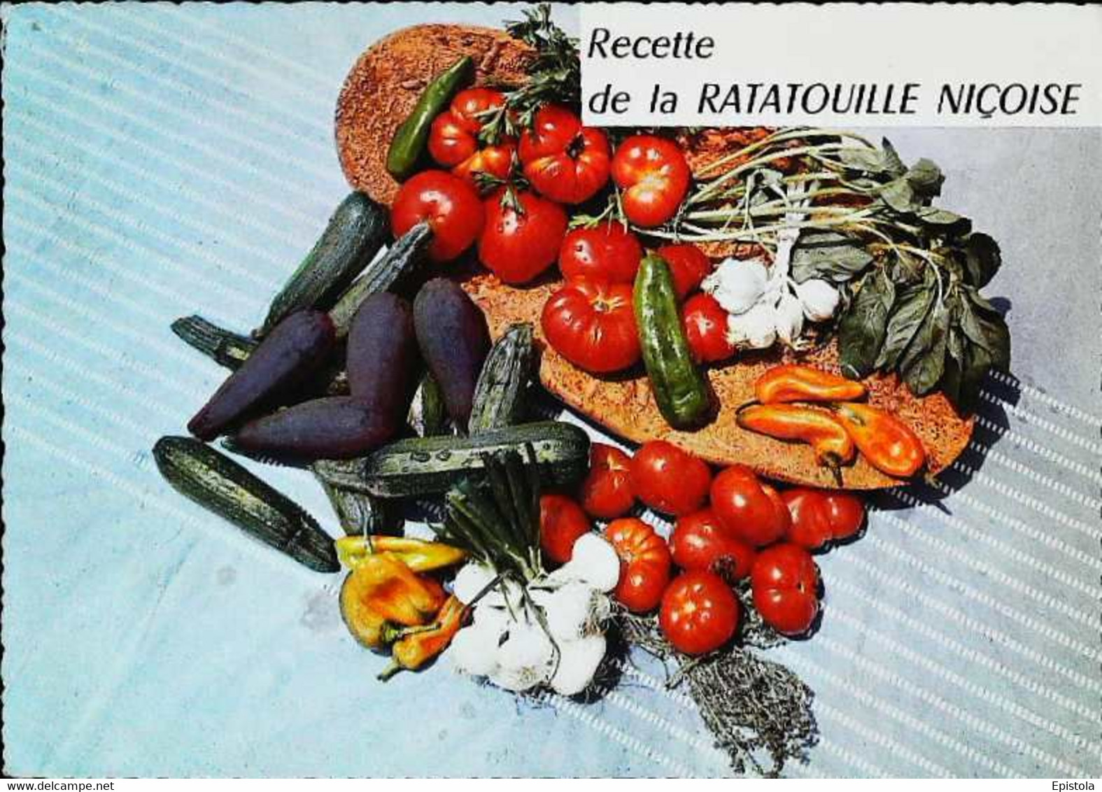 ►  CPSM Recette  Ratatouille Niçoise - Recettes (cuisine)