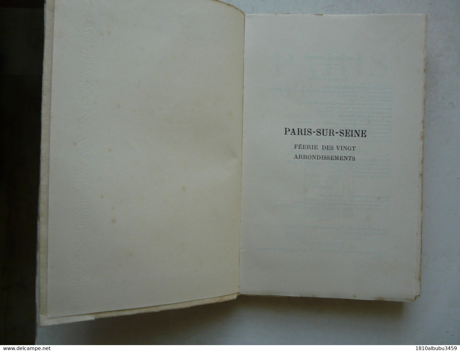 EXEMPLAIRE DE PRESSE XCII - PARIS SUR SEINE Par Alexandre ARNOUX : Le Trentenaire 1939 - Sociologia