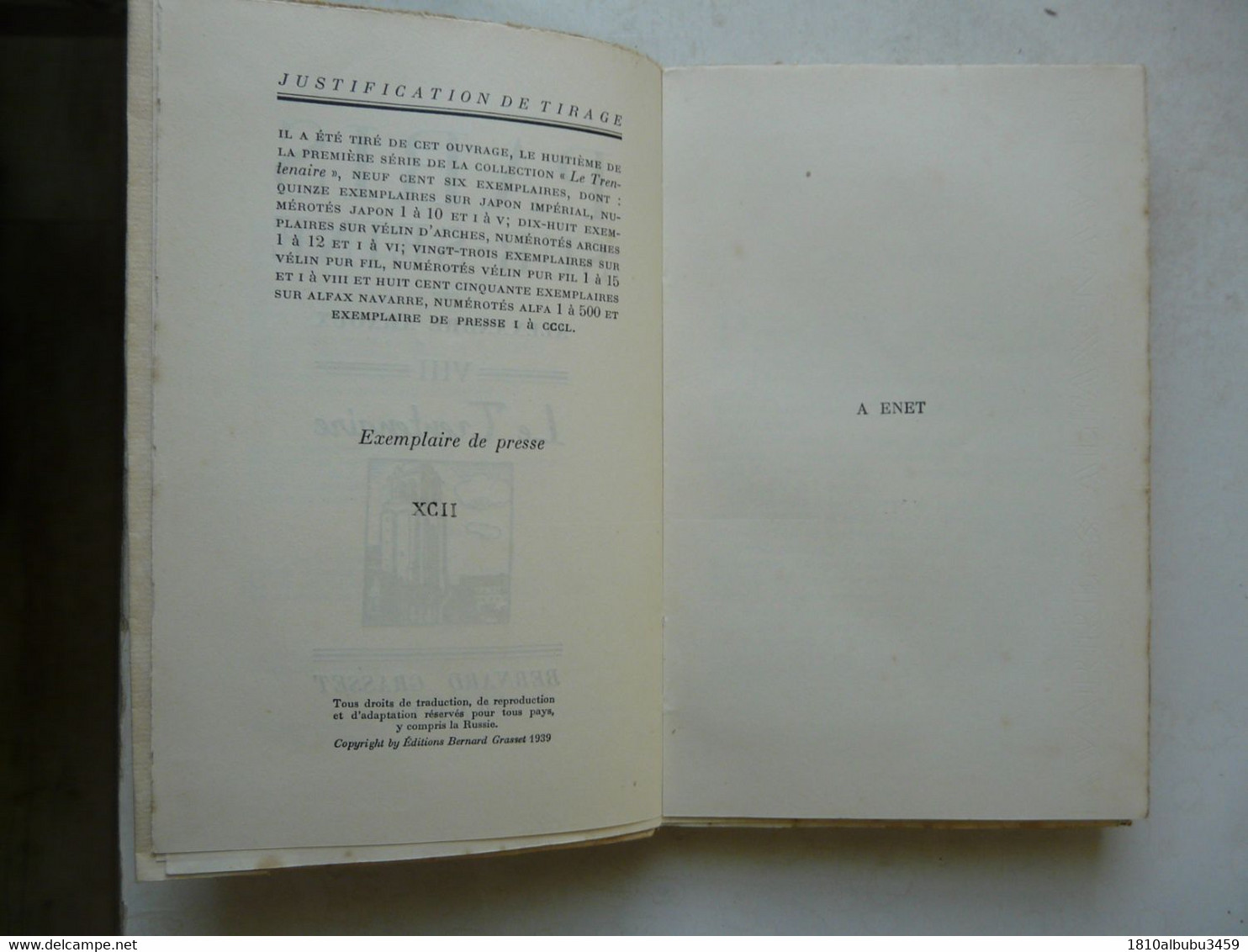 EXEMPLAIRE DE PRESSE XCII - PARIS SUR SEINE Par Alexandre ARNOUX : Le Trentenaire 1939 - Sociologie