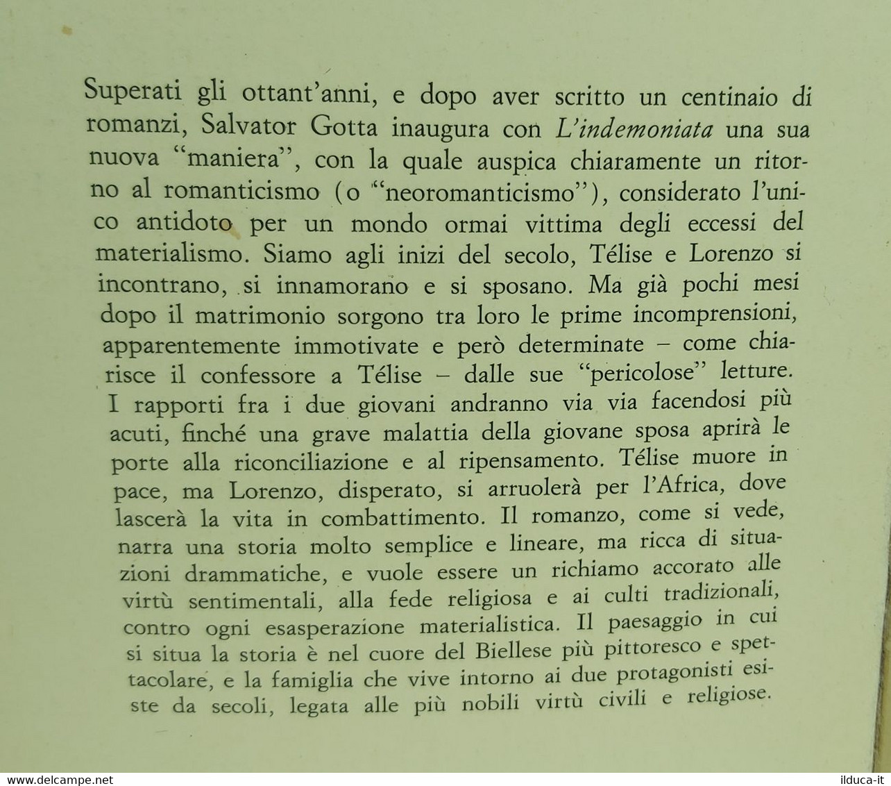 I106588 Salvator Gotta - L'indemoniata - Mondadori 1969 - Nuevos, Cuentos