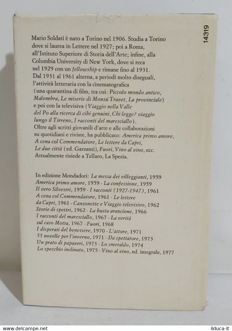 I106593 Mario Soldati - La Sposa Americana - Mondadori 1977 - Novelle, Racconti