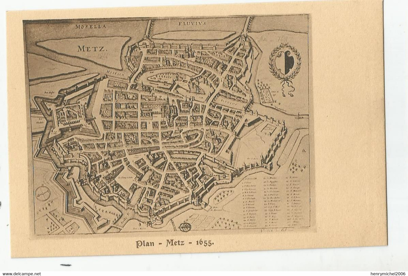 57 Moselle Metz Plan De 1655 Ed Photo Hall - Metz