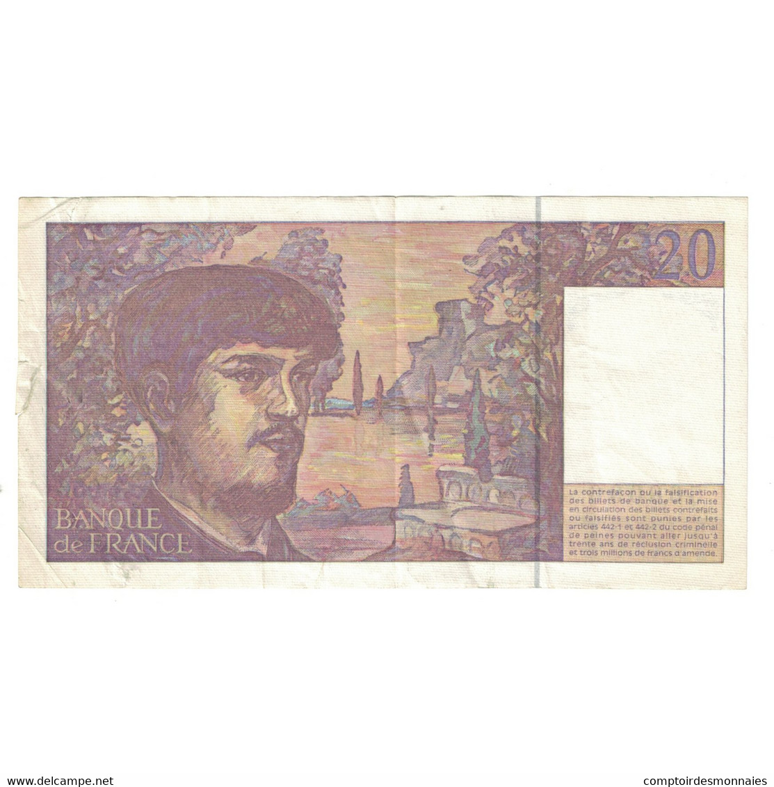 France, 20 Francs, Debussy, 1997, A.056, TB, Fayette:66ter02a53, KM:151i - 20 F 1980-1997 ''Debussy''