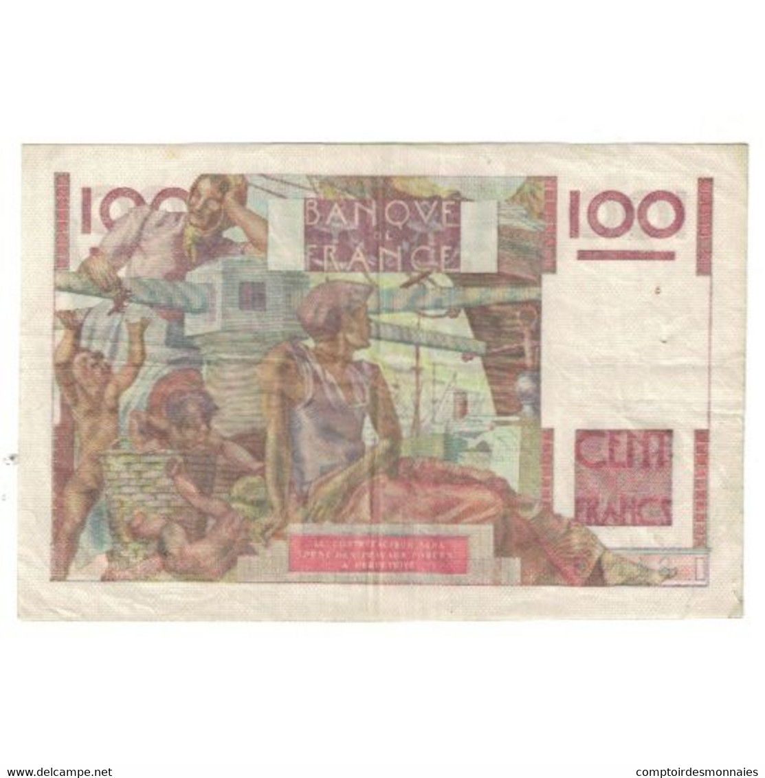 France, 100 Francs, Jeune Paysan, 1952, C.435 84115, TTB, Fayette:28.31, KM:128d - 100 F 1945-1954 ''Jeune Paysan''