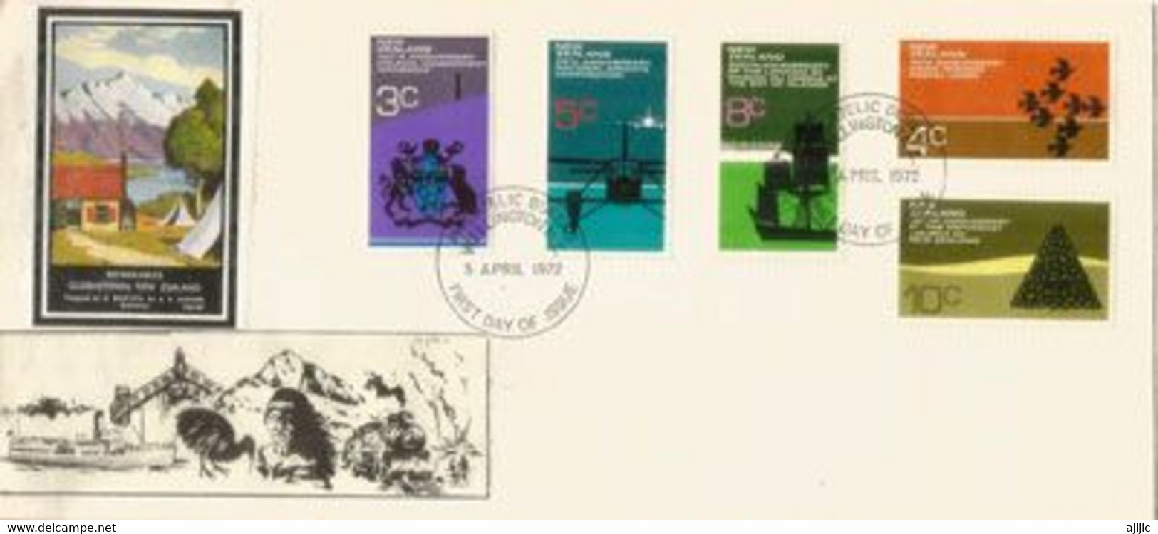 Remarkable New-Zealand Set: (Landing Of French Explorator MARION-DUFRESNE,Bay Of Islands 1772) Etc. FDC 1972 - Covers & Documents