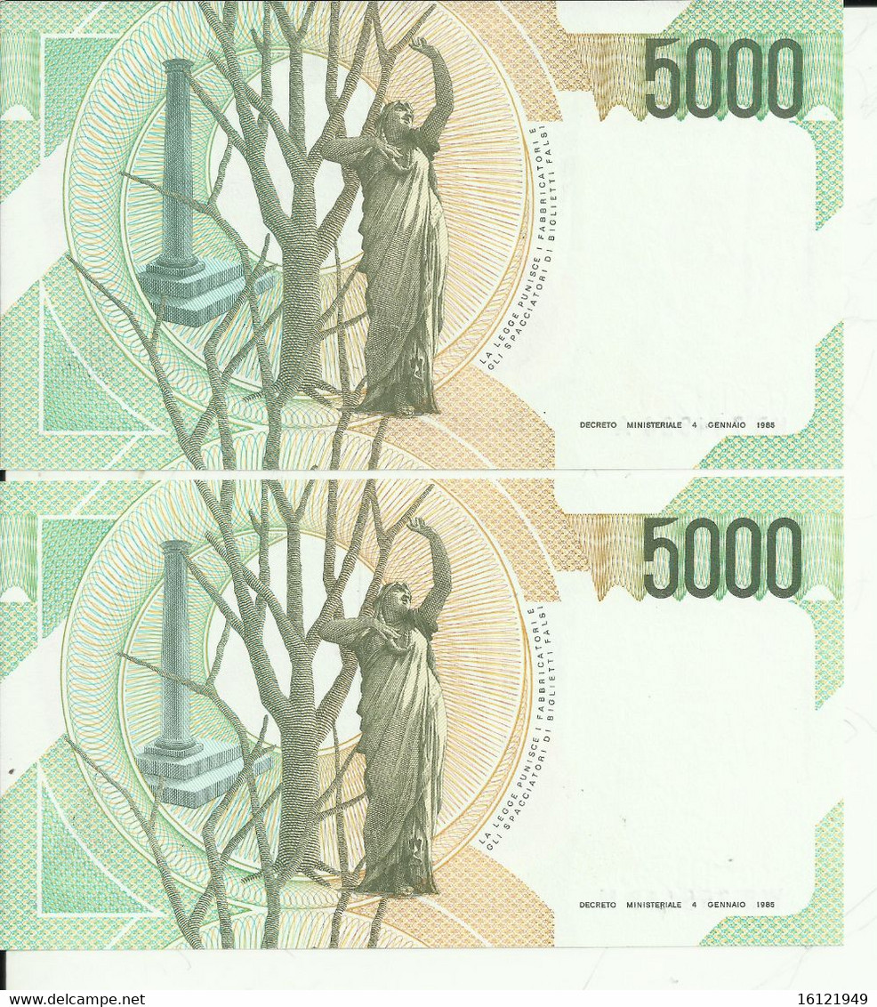 Z36 - COPIA  5000LIRE (FDS) FIRME DIFFERENTI - 5000 Lire